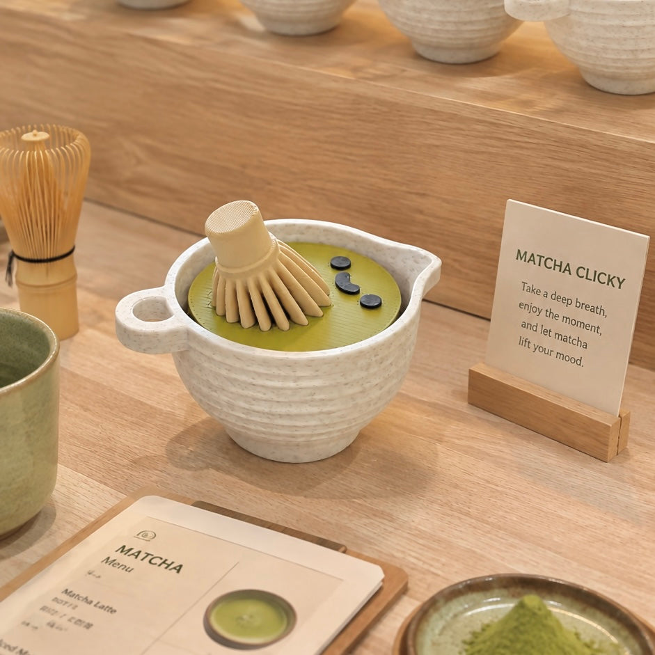 Cute Matcha with Whisk